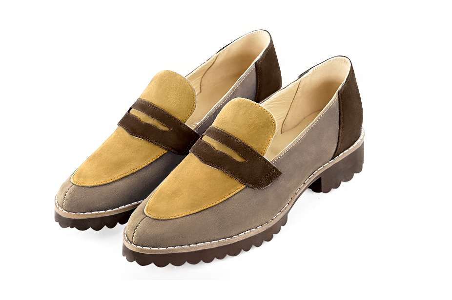 Chocolate brown dress loafers for women - Florence KOOIJMAN